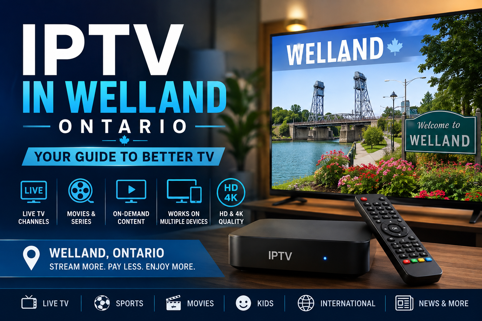 IPTV in Welland, Ontario – Streaming Guide for Local Viewers (2026)