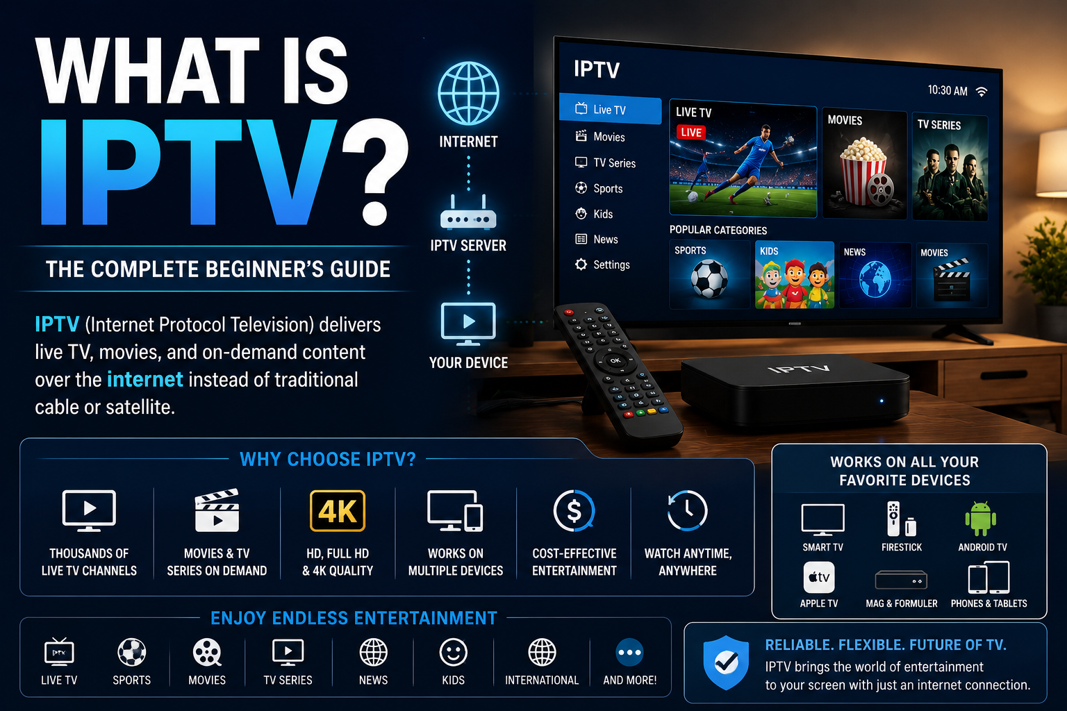 What Is IPTV? Complete Beginner's Guide (2026) What Is IPTV? Complete Beginner's Guide (2026)