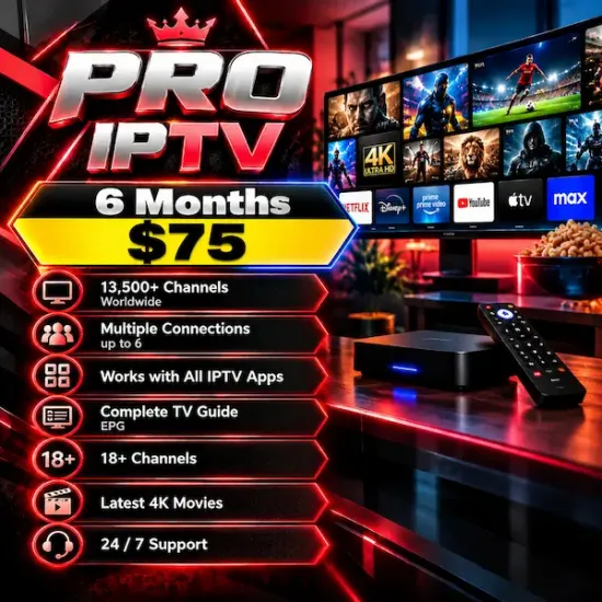 Pro IPTV 6 Month Subscription