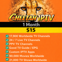 Cheetah IPTV 1 Month Cheetah IPTV 1 Month