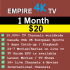 Empire 4K IPTV - 1 Month Empire 4K IPTV - 1 Month