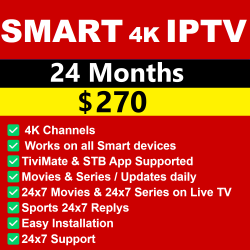 Smart 4K IPTV 24 Months Smart 4K IPTV 24 Months