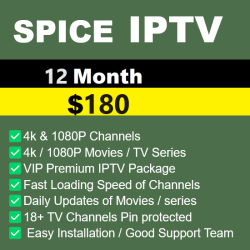 Spice IPTV 12 Months Spice IPTV 12 Months