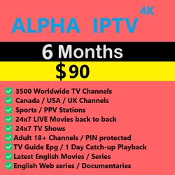 Alpha 4K IPTV 6 Months Alpha 4K IPTV 6 Months