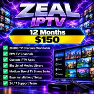 Zeal IPTV - 12 Months Subscription Zeal IPTV - 12 Months Subscription
