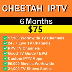 Cheetah IPTV 6 Months Cheetah IPTV 6 Months