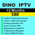Dino IPTV - 12 Months Package