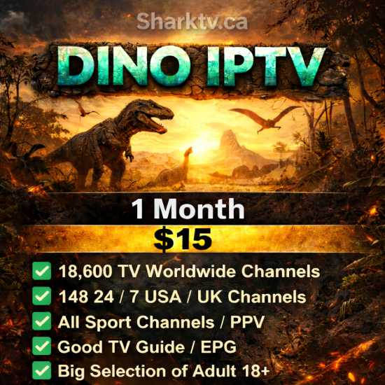 Dino IPTV 1 Month Subscription Dino IPTV 1 Month Subscription