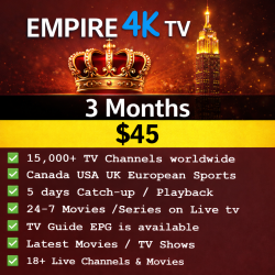 Empire 4K IPTV - 3 Month Empire 4K IPTV - 3 Month