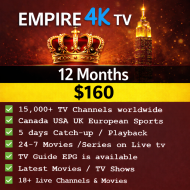 Empire 4K IPTV - 12 Months Empire 4K IPTV - 12 Months