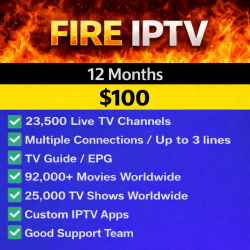 Fire IPTV 12 Months Fire IPTV 12 Months