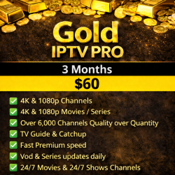 Gold PRO IPTV - 3 Months subscription Gold PRO IPTV - 3 Months subscription