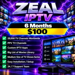 Zeal IPTV - 6 Months Subscription Zeal IPTV - 6 Months Subscription