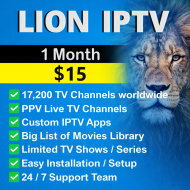 Lion IPTV 1 Month Subscription – Live TV, Sports & Movies Lion IPTV 1 Month Subscription – Live TV, Sports & Movies