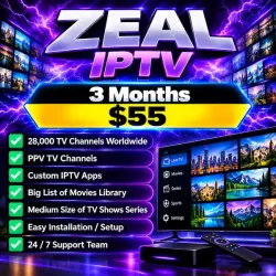 Zeal IPTV - 3 Months Subscription