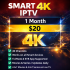 Smart 4K IPTV 1 Month Service