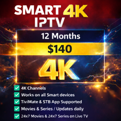 Smart 4K IPTV 12 Months Smart 4K IPTV 12 Months
