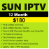 Sun IPTV 12 Months Sun IPTV 12 Months
