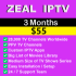 Zeal IPTV 3 Month