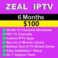 Zeal IPTV 6 Month Zeal IPTV 6 Month